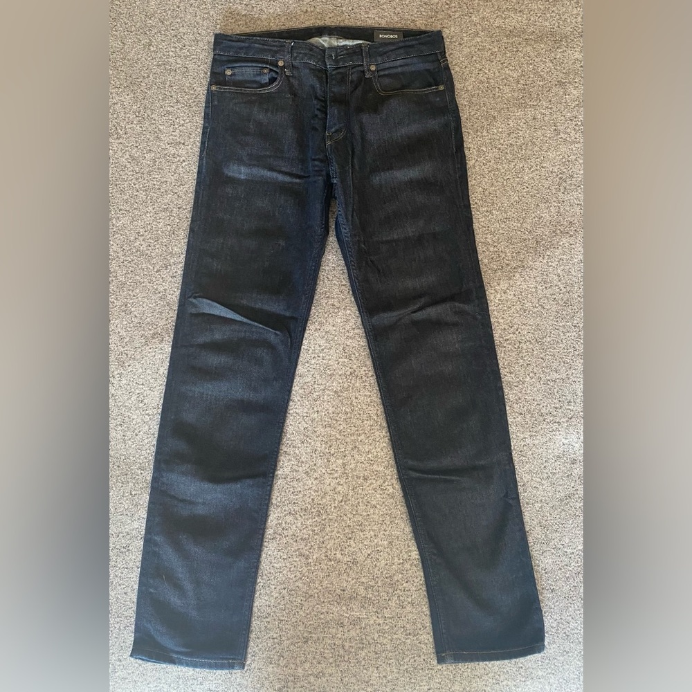Bonobos - Lightweight Jeans - Athletic Fit - 32x34 Color: Dark Blue Wash